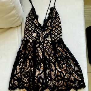 Black Lace Romper